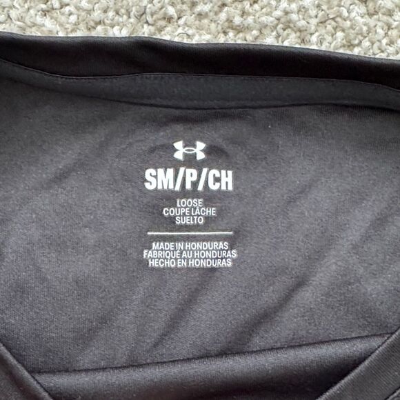 Under Armour Women's Black and White Logo Tee NEW NO TAGS S - Picture 3 of 4